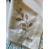 Guardanapo de Algodão Bordado Essenza Areia