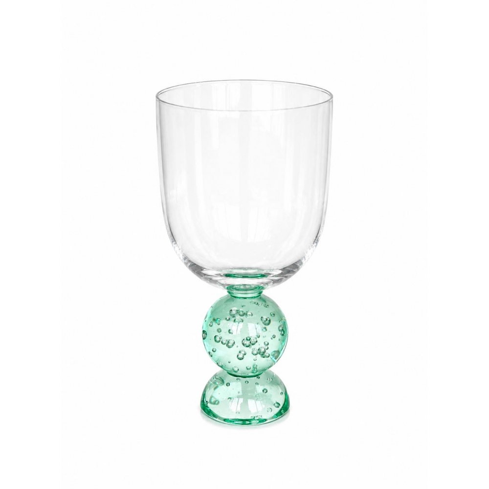 Taça de Vidro Bubblê Dupla Verde
