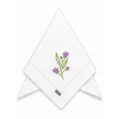 Guardanapo de Linho Bordado Tulipas