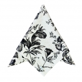 Guardanapo de Linho Floral Preto