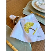 Guardanapo de Algodão Bordado Ipê Amarelo