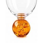 Taça de Vidro Bubblê Âmbar