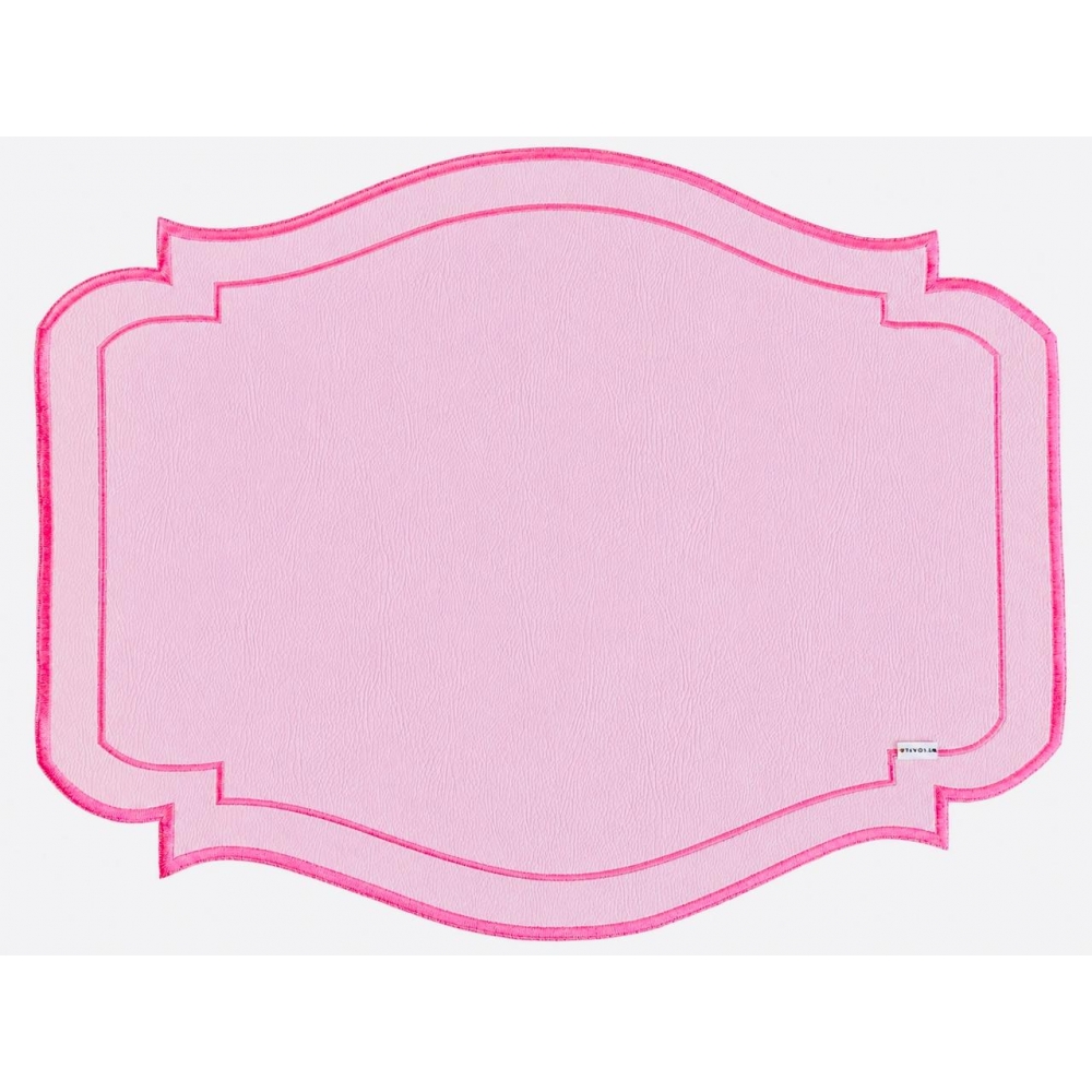 Lugar americano Couro Ecológico Rosa