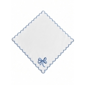 Kit 4 Guardanapos Coquetel Bordado Laço Azul