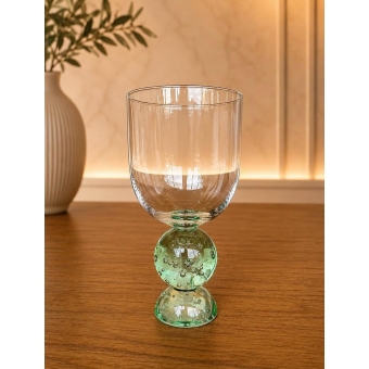 Taça de Vidro Bubblê Dupla Verde
