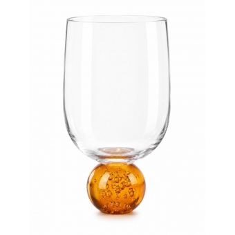 Taça de Vidro Bubblê Âmbar