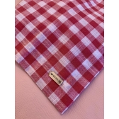 Guardanapo de Algodão Xadrez Rosa