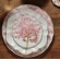 Prato de Sobremesa Ipê Rosa Filete Dourado