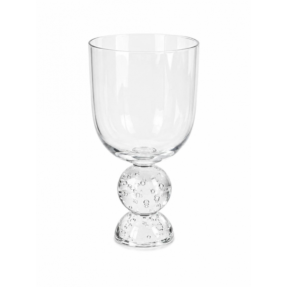 Taça de Vidro Bubblê Dupla Transparente