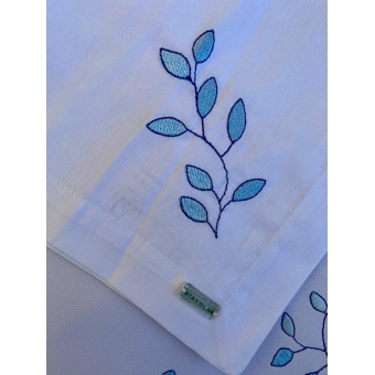 Guardanapo de Algodão Bordado Essenza Azul