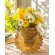Vaso Vidro Flor Amarela