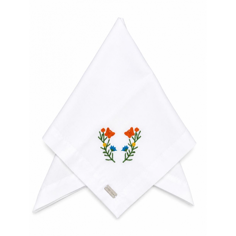 Guardanapo de Algodão Bordado Primavera
