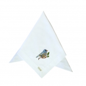 Guardanapo de Algodão Bordado Passarinho Azul