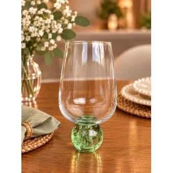Taça de Vidro Bubblê Verde