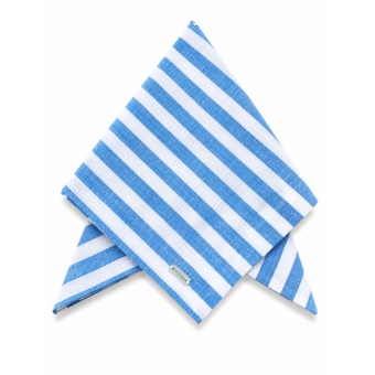 Guardanapo de Algodão Listrado em Azul.