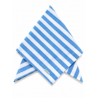 Guardanapo de Algodão Listrado em Azul.