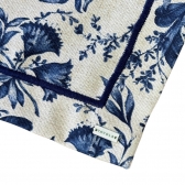 Lugar Americano Linho Cru com Estampa Floral Azul Marinho