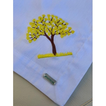Guardanapo de Algodão Bordado Ipê Amarelo