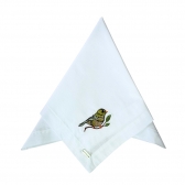 Guardanapo de Algodão Bordado Passarinho Verde