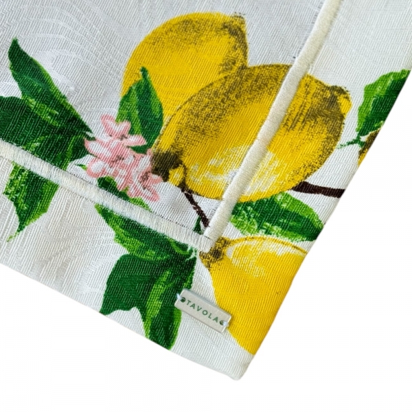 Lugar Americano Estampado Limão Siciliano Fundo Branco