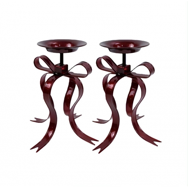 Castiçal Laço Vermelho