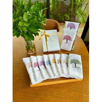 Kit com 2 toalhas de Lavabo Bordadas Ipê