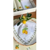 Guardanapo de Algodão Bordado Limão Siciliano