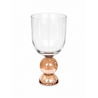 Taça de Vidro Bubblê Dupla Âmbar