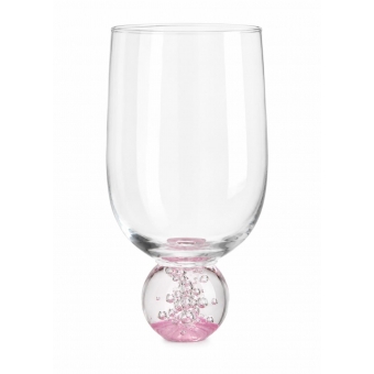 Taça de Vidro Bubblê Rosa