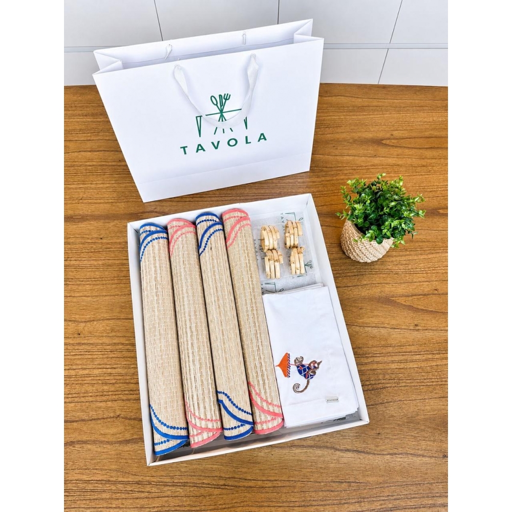 Kit 4 Lugares Coleção Palha de Junco