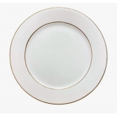 Prato Raso Branco Filete Dourado