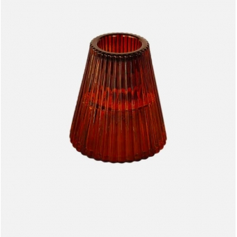 Porta Velas Canelado Âmbar