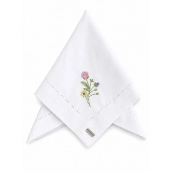 Guardanapo Ponto Ajour Bordado Flores
