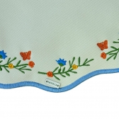 Lugar Americano Impermeável Off White com Bordado Floral