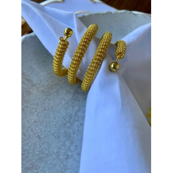 Porta Guardanapo Espiral Dourado