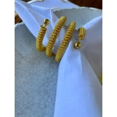 Porta Guardanapo Espiral Dourado