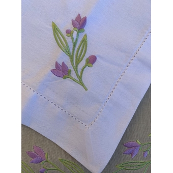Guardanapo de Linho Bordado Tulipas