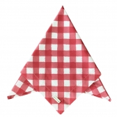 Guardanapo de Algodão Xadrez Italiano Vermelho