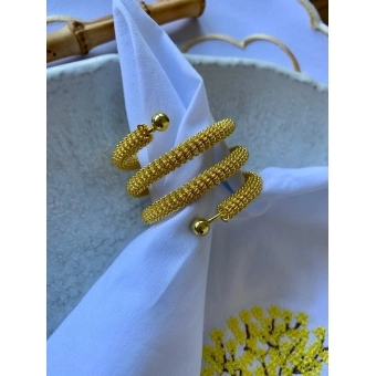 Porta Guardanapo Espiral Dourado