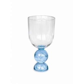 Taça de Vidro Bubblê Dupla Azul