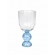 Taça de Vidro Bubblê Dupla Azul